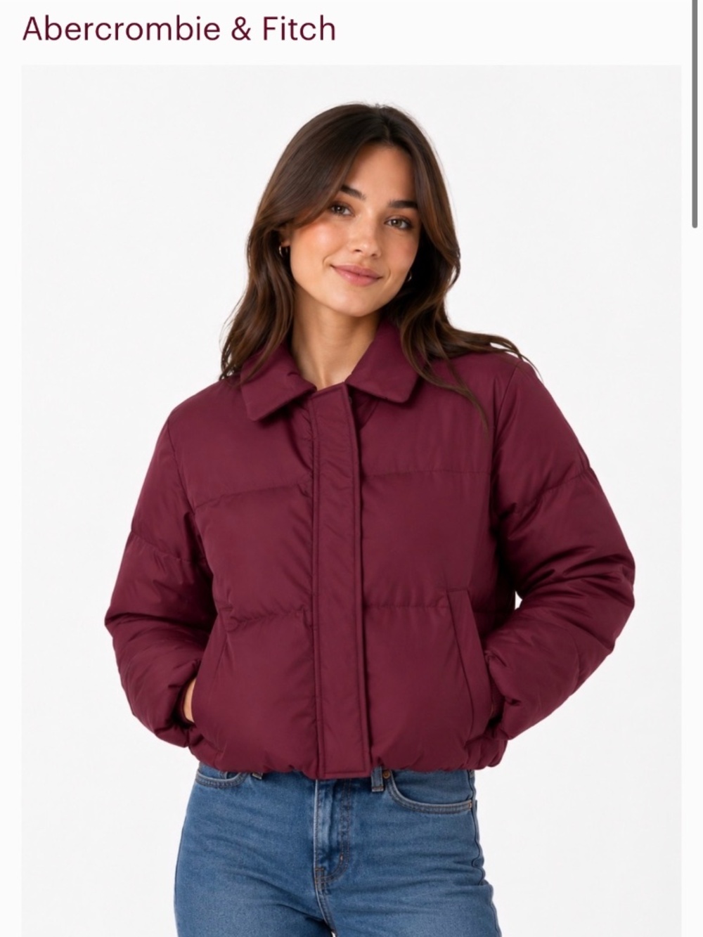 Abercrombie duck down filled bomber